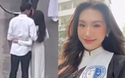 Văn Hậu đến chụp ảnh kỉ yếu cùng bạn gái hot girl trường Luật, nàng có hành động đáp lại ngọt ngào