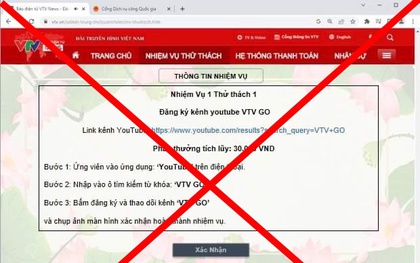 Cảnh báo chiêu trò mạo danh Báo điện tử VTV News để lừa đảo