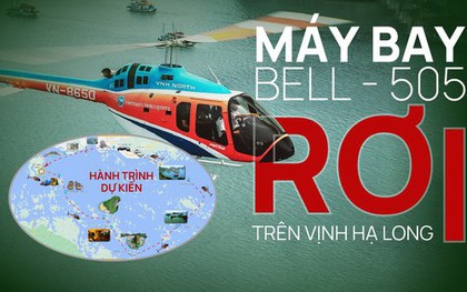 Infographic: Chi tiết vụ trực thăng BELL - 505 rơi trên vịnh Hạ Long