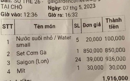 Bình Thuận: Quán ăn bán thùng bia Sài Gòn gần 1 triệu đồng, set cơm gà 850.000 đồng