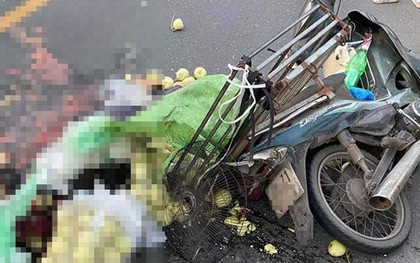 Va chạm với xe tải, người phụ nữ bán ổi tử vong thương tâm