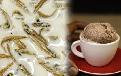 Độc đáo kem… cá khô