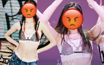 Mỹ nữ gen 4 nhận "gạch đá" khi diện bra bé bằng nắm tay bên ngoài áo quây, netizen phẫn nộ vì lối ăn mặc kém duyên