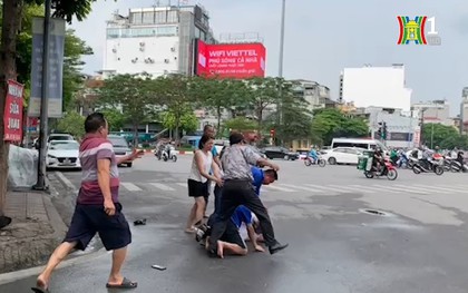 Tạm giữ 2 người hành hung phóng viên Đài PT&TH Hà Nội
