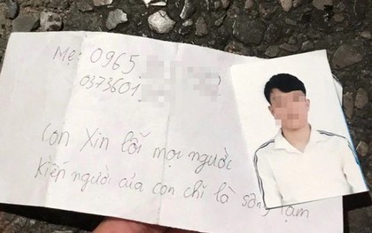 Để lại mảnh giấy "con xin lỗi" cùng bức ảnh chân dung, nam thanh niên gieo mình xuống sông