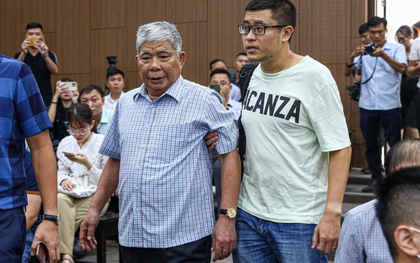 "Đại gia điếu cày" Lê Thanh Thản được dìu đến tòa