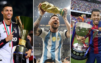 Những cầu thủ giành nhiều danh hiệu nhất lịch sử: Messi số 1, Ronaldo thăng hạng nhờ "World Cup"