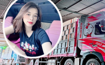 Mỹ nhân Thái Nguyên nặng 36kg lái xe tải nặng 30 tấn, được dân mạng gọi là "bóng hồng container"