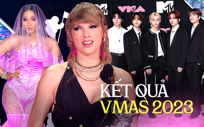 Kết quả VMAs 2023: Taylor Swift ôm cúp mỏi tay, Jungkook (BTS) thắng nhẹ 1 giải, nhóm nam JYP gây bất ngờ