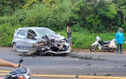 Xe con tông xe dạy lái, 1 thầy giáo tử vong