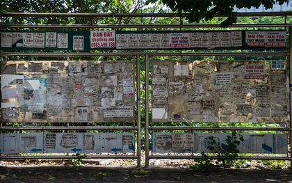 Cận cảnh những tấm biển quảng cáo, rao vặt miễn phí nhếch nhác ở Hà Nội