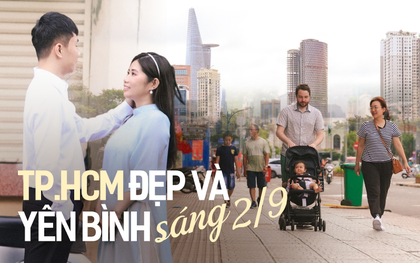 TP.HCM yên bình sáng 2/9: Mọi góc phố phấp phới cờ hoa