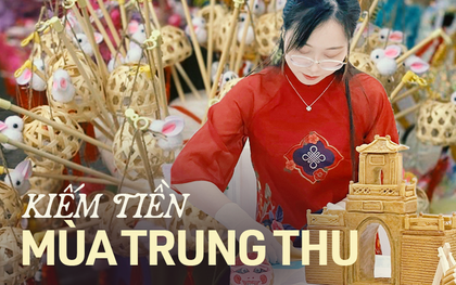 Tranh thủ kiếm tiền mùa Trung thu, "phất" nhất là hội bán đèn lồng con thỏ