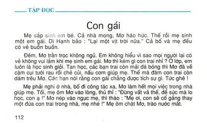 Một bài tập đọc lớp 5 được nhiều phụ huynh khen nức nở vì "xóa" định kiến "trọng nam khinh nữ"