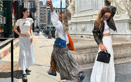 Gọi "long skirt" là chiếc váy được săn đón nhất mùa thu năm nay, cứ nhìn hội sành điệu từ châu Á đến trời Tây diện là biết độ hot