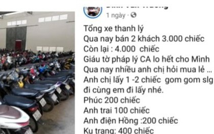 Công an vào cuộc vụ livestream “rao bán 7.000 xe tang vật ở TP.HCM”