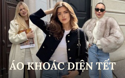 4 kiểu áo khoác đẹp bất bại cho nàng diện Tết