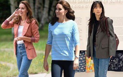 Kate Middleton mê mẩn quần jeans ôm chân, đây chính là mẫu jeans phụ nữ 40+ nên diện thường xuyên