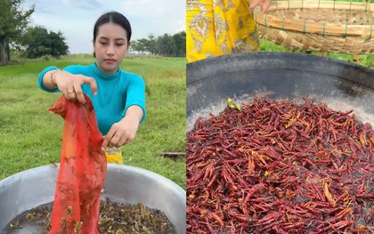 27 triệu người tiếc ngẩn ngơ trước cảnh cô gái đang nấu ăn thì nguyên liệu bay đi mất