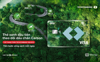 Techcombank ra mắt thẻ xanh đầu tiên theo dõi dấu chân carbon cho bạn tiến bước sống xanh mỗi ngày