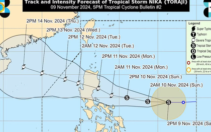 Bão mới gần Philippines mạnh lên, dự kiến hướng thẳng vào biển Đông