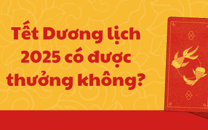 Tết Dương lịch 2025 người lao động có được thưởng?