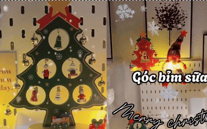 Decor lại góc bỉm sữa đón Noel các mẹ ơi, thay đổi có xíu mà thấy không gian hút sữa "chill" hẳn!