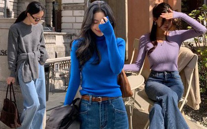 10 cách phối áo len với quần jeans giúp chị em đi đâu cũng được khen mặc đẹp