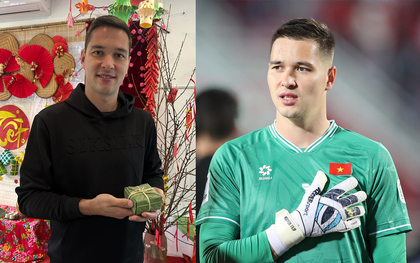 Thủ môn Nguyễn Filip gây sốt khi lần đầu gói bánh chưng ăn tết Việt, thành quả thế nào đây