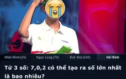 Câu hỏi Olympia bị đào lại: "Từ ba số 7, 0, 2 có thể tạo ra số lớn nhất là bao nhiêu?" - Trả lời 720 là NHẦM TO