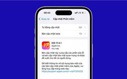 iOS 17.4.1 đã cho tải về: Là bản cập nhật bảo mật quan trọng, người dùng nên cài đặt ngay!