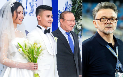 HLV Park Hang-seo dặn dò Quang Hải trong ngày cưới Chu Thanh Huyền, ông Troussier vắng mặt sau lùm xùm "ngó lơ" Hải "con"