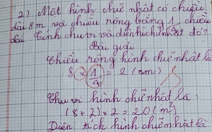 Con làm phép tính "8 x 1/4 = 2" bị cô giáo gạch sai đỏ choét, phụ huynh TP.HCM bức xúc: "Cách nào mới đúng?"