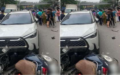 Nữ tài xế nghi mất lái gây tai nạn liên hoàn ở Hà Nội