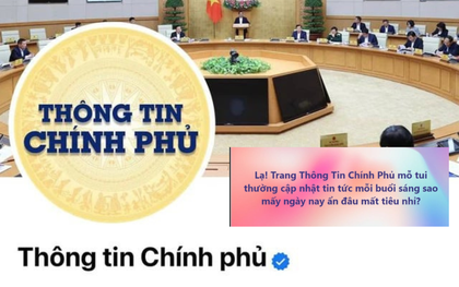 Fanpage Thông tin Chính phủ với gần 4 triệu người theo dõi bất ngờ "biến mất" trên Facebook