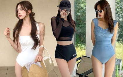 Không cắt xẻ hết hồn, con gái Hàn chuộng bikini kín đáo: Đỉnh nhất khoản che bụng mỡ và bắp tay to