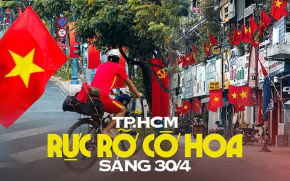 TP.HCM yên bình, đẹp lạ thường dưới sắc cờ đỏ rực rỡ sáng 30/4