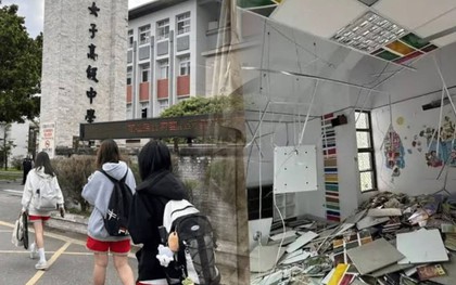Chùm ảnh ngày đi học đầu tiên sau động đất ở Đài Loan: Hiệu trưởng đích thân ra đón, học sinh vừa mừng vừa lo
