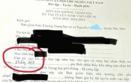 Vụ phát đơn xin không thi tuyển lớp 10 ở TP.HCM: Phòng GD&ĐT báo cáo gì?