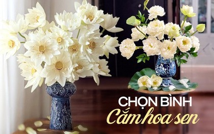 Cách lựa chọn bình cắm hoa sen đẹp "vạn người mê" đơn giản và dễ dàng, đảm bảo chị em nào cũng trổ tài được