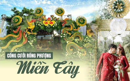 Cổng cưới miền Tây "cây nhà lá vườn" mà có chiếc giá cả trăm triệu: Nghe "ông trùm" làm nghề này tiết lộ mới hiểu vì sao đắt đến thế!