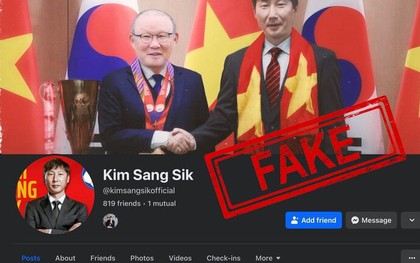 HLV tuyển Việt Nam Kim Sang-sik bị giả mạo trên mạng xã hội