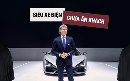 CEO Lamborghini ''chê'' siêu xe điện thiếu cảm xúc, bán không chạy, còn cần chờ quan sát thêm, ''siêu bò'' trước mắt cứ làm hybrid trước đã