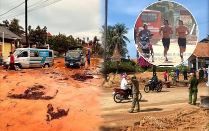 Nhà hàng ở Mũi Né tất bật dọn dẹp sau khi lũ cát đỏ tràn xuống, du khách nước ngoài bất ngờ trước cảnh bùn cát ngổn ngang