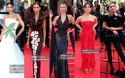 Thảm đỏ Cannes ngày 10: Bella Hadid khoe trọn body đồng hồ cát, mỹ nhân 13 Reasons Why nhận "cơn mưa" lời khen