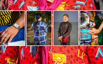 Bộ ảnh độc lạ tái hiện gu thời trang xa xỉ nhái hàng hiệu ở Đông Nam Á, gồm cả Việt Nam: Người bán cá mặc áo Dior, nông dân gặt lúa đội mũ Balenciaga che nắng