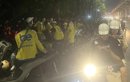Hai nhóm mặc đồ xe ôm công nghệ hẹn nhau "thách đấu" gây náo loạn ở Hà Nội