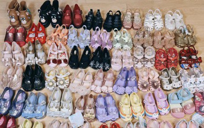 Đẻ con gái, mẹ bỉm đầu tư hơn 100 đôi giày, dép, phải sắm cả tủ cao 1m72 để riêng giày cho con