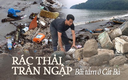 Bãi tắm ở Cát Bà tràn ngập rác thải, du khách nước ngoài nói "thất vọng": Đây cũng là trách nhiệm của chúng ta