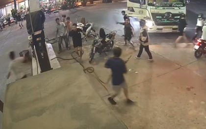 Thông tin mới vụ 6 người lao từ xe tải xuống cây xăng gây hỗn chiến kinh hoàng